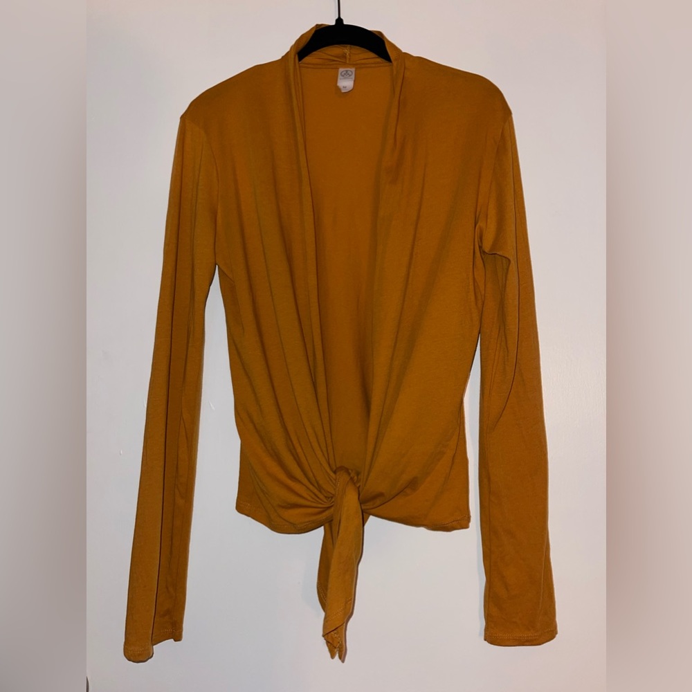 Alternative Apparel Cropped Tie Cardigan